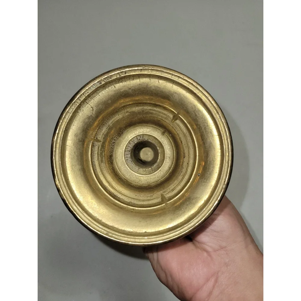 Antique Solid Brass Candle Holder‎ 7 1/2